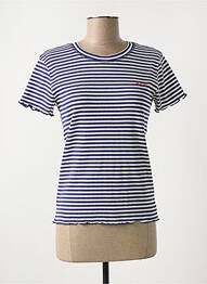 Tricou guler rotund albastru MAISON LABICHE femme