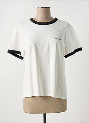 Tricou guler rotund alb WRANGLER femeie