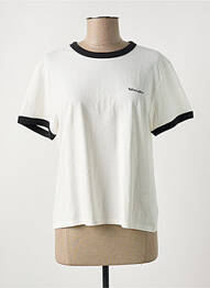 Tricou guler rotund alb WRANGLER femme