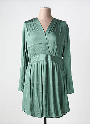 Rochie scurtă guler în v verde SEE U SOON femeie