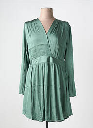 Rochie scurtă guler în v verde SEE U SOON femme