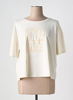 Tricou guler rotund alb ONLY PLAY femeie