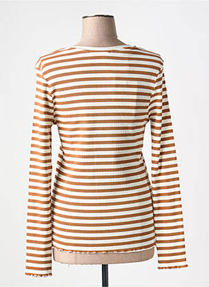 Tricou guler rotund maro SELECTED femeie