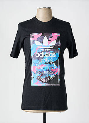 Tricou guler rotund negru ADIDAS bărbat