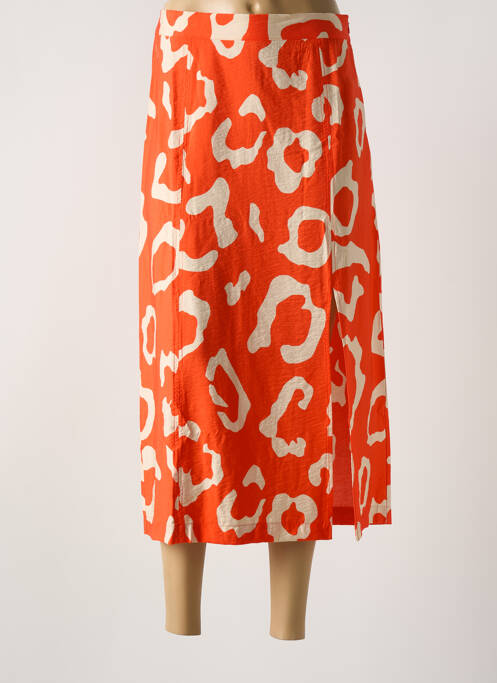 Fustă midi portocaliu OBJECT femeie