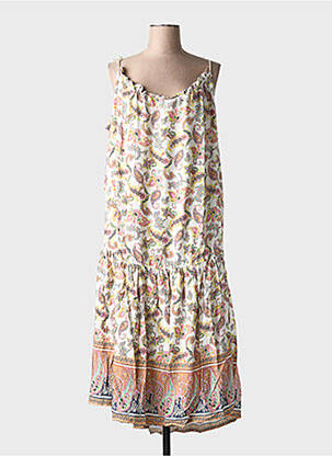 Rochie midi guler rotund portocalie Y.A.S femeie
