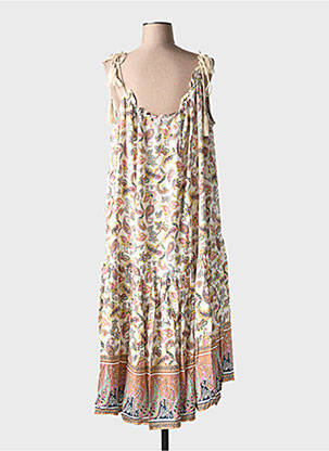 Rochie midi guler rotund portocalie Y.A.S femeie