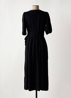 Rochie midi guler în v negru SELECTED femeie