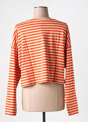 Tricou guler rotund portocalie NOISY MAY femeie