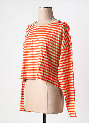 Tricou guler rotund portocalie NOISY MAY femeie