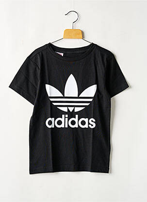 Tricou guler rotund negru ADIDAS copil