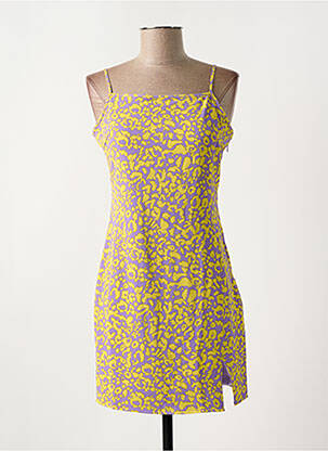 Rochie scurtă guler rotund verde NOISY MAY femeie