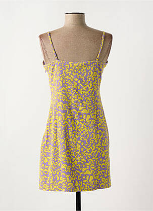 Rochie scurtă guler rotund verde NOISY MAY femeie