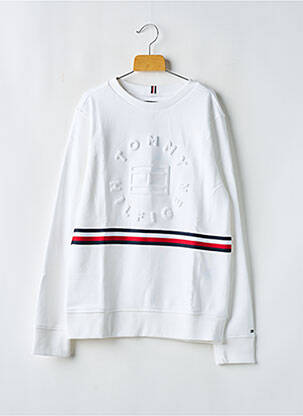 Hanorac guler rotund alb TOMMY HILFIGER băiat