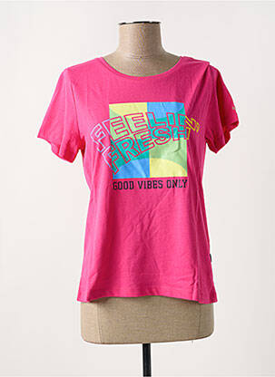 Tricou guler rotund roz NOISY MAY femeie