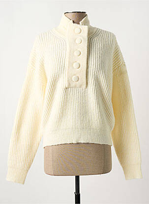 Pulover alb PIECES femeie