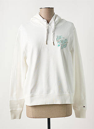 Hanorac cu glugă alb TOMMY HILFIGER femeie