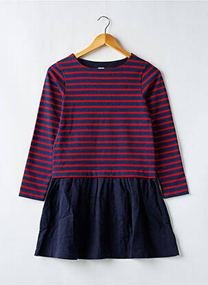 Rochie midi guler rotund albastru PETIT BATEAU fată