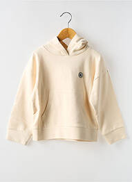 Hanorac cu glugă guler rotund alb PETIT BATEAU enfant