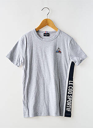 Tricou guler rotund gri LE COQ SPORTIF copil