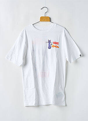 Tricou guler rotund alb VANS băiat