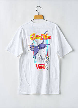 Tricou guler rotund alb VANS băiat