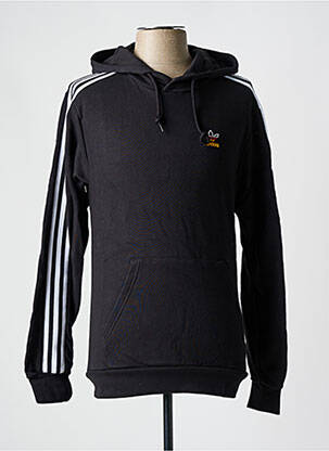 Hanorac cu glugă guler rotund negru ADIDAS bărbat