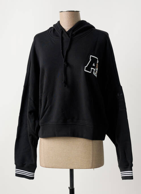 Hanorac cu glugă negru ADIDAS femeie