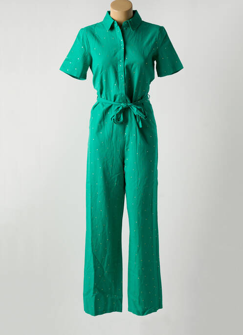 Salopetă-pantalon verde PIECES femeie