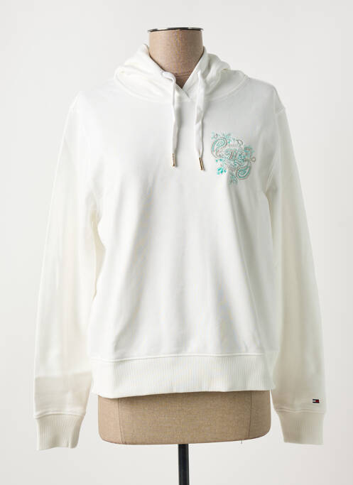 Hanorac cu glugă alb TOMMY HILFIGER femeie