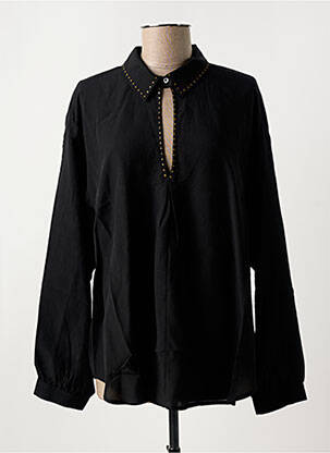 Bluză guler în v negru THE KORNER femeie