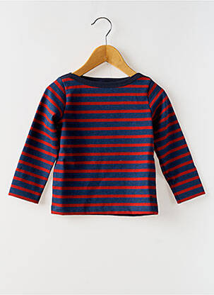 Tricou guler rotund albastru PETIT BATEAU copil