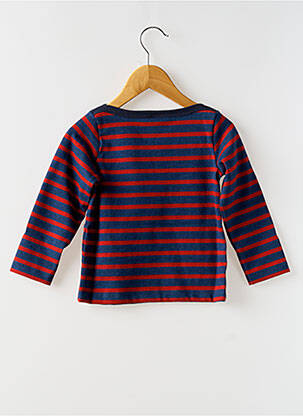 Tricou guler rotund albastru PETIT BATEAU copil
