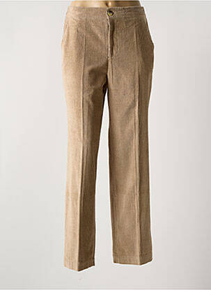 Pantalon drept bej LEON & HARPER femeie