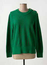Pulover guler rotund verde GANT femme