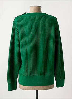 Pulover guler rotund verde GANT femeie