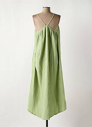 Rochie midi guler rotund verde VERO MODA femeie