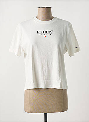 Tricou guler rotund alb TOMMY HILFIGER femeie