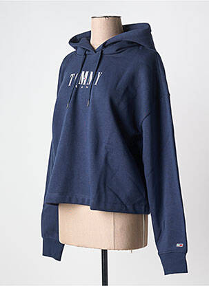 Hanorac cu glugă guler rotund albastru TOMMY HILFIGER femeie