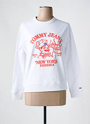 Hanorac guler rotund alb TOMMY HILFIGER femeie