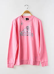 Hanorac guler rotund roz ADIDAS fille