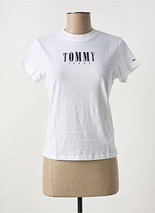 Tricou guler rotund alb TOMMY HILFIGER femeie