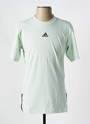 Tricou guler rotund verde ADIDAS bărbat