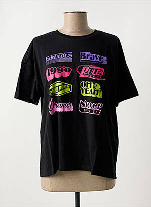 Tricou guler rotund negru NOISY MAY femeie