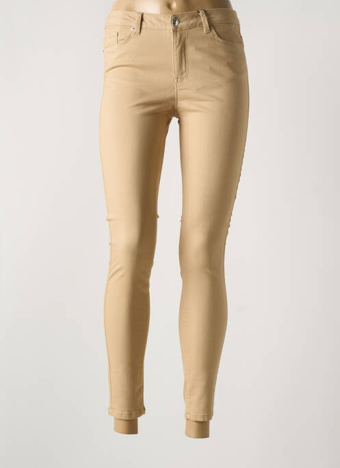 Pantalon slim bej VERO MODA femeie