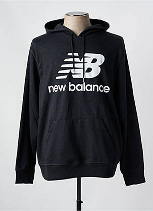 Hanorac cu glugă guler rotund negru NEW BALANCE bărbat