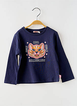 Tricou guler rotund albastru BILLIEBLUSH fată