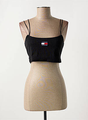 Top guler pătrat negru TOMMY HILFIGER femeie