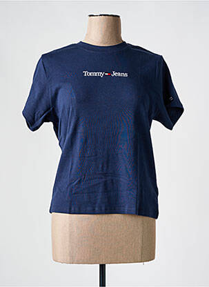 Tricou guler rotund albastru TOMMY HILFIGER femeie