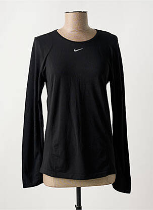 Tricou guler rotund negru NIKE femeie